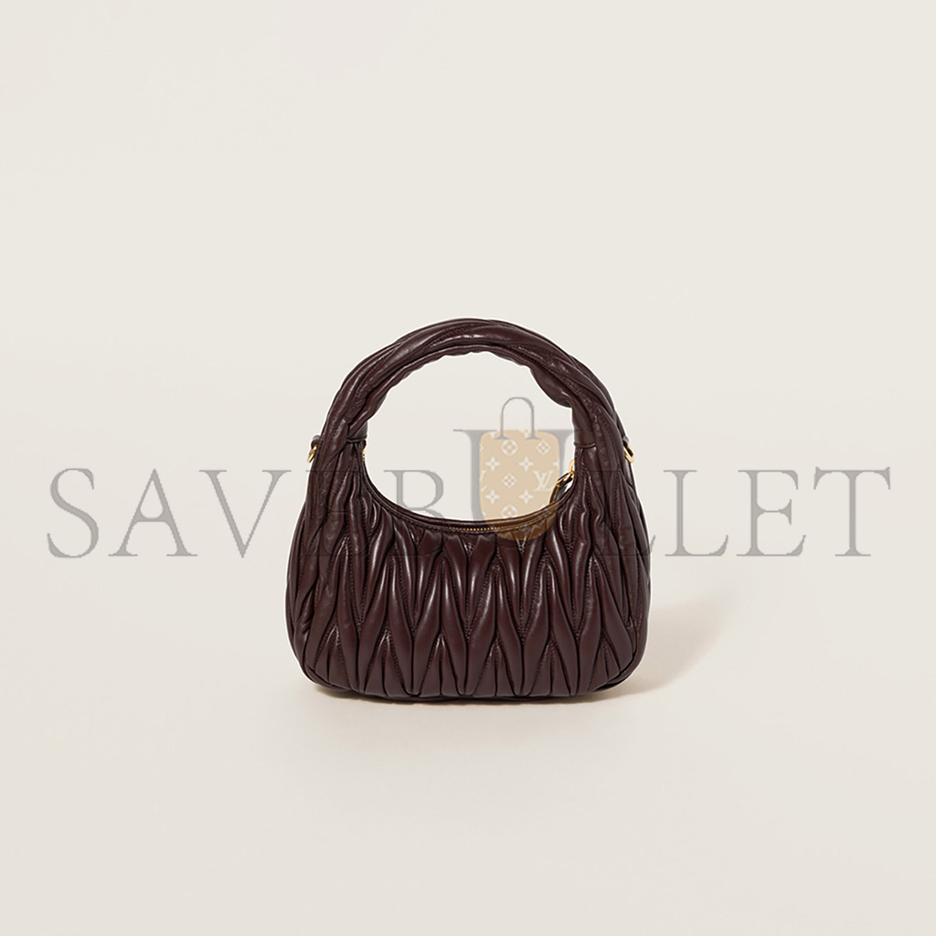 M1v M1v wander matelassÉ nappa leather hobo bag 5bc125 (20*17*6cm)